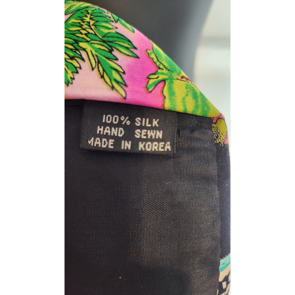 Vintage NICOLE MILLER 1991 Silk Tie Mexico Cerveza Beer Modelo Fiesta Hand Sewn - Picture 11 of 13